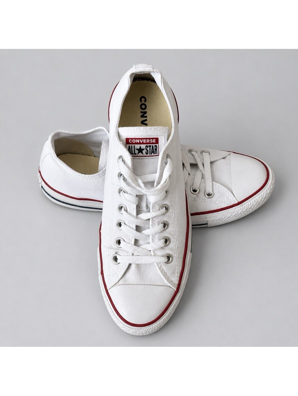Converse Chuck Taylor All Star OX Low Top White Canvas Sneakers M10 W12 M7652